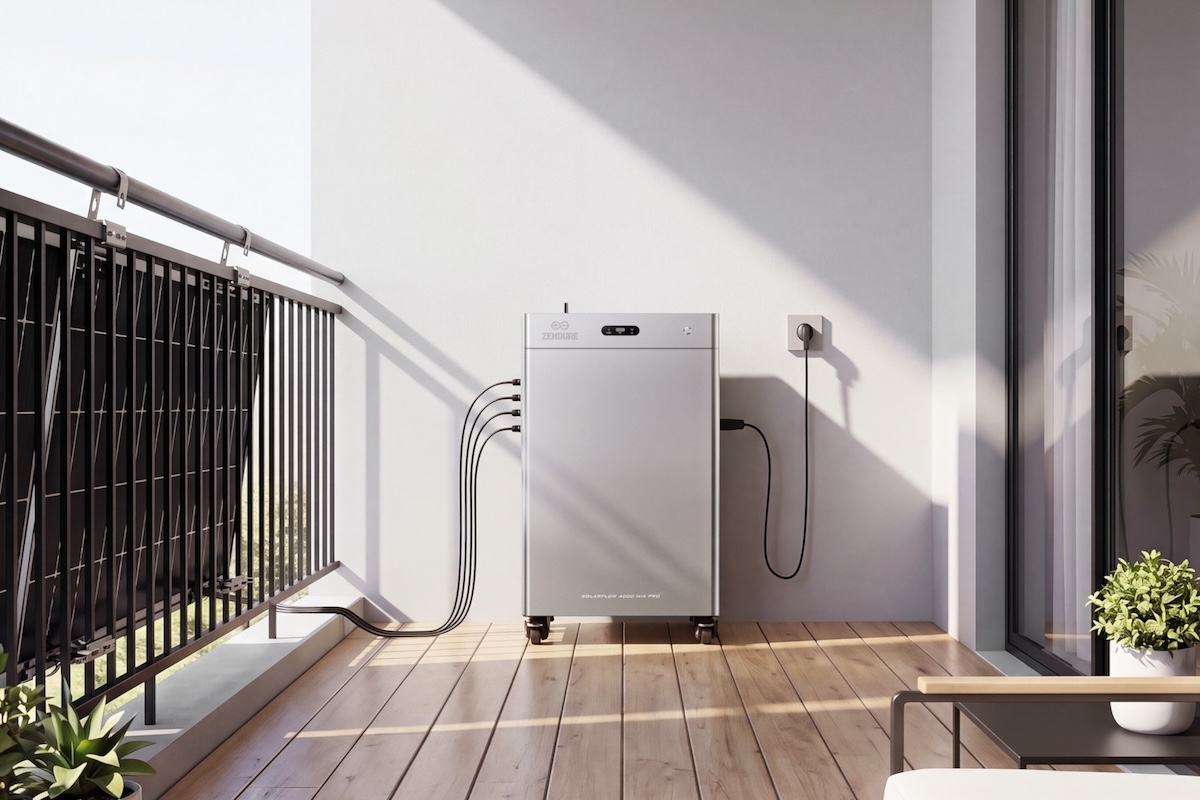 Zendure Solarflow mix serie sur un balcon
