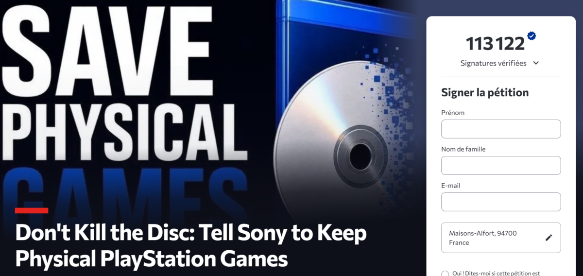 Image 1 : "Ne tuez pas le disque" : une pétition met la pression sur PlayStation
