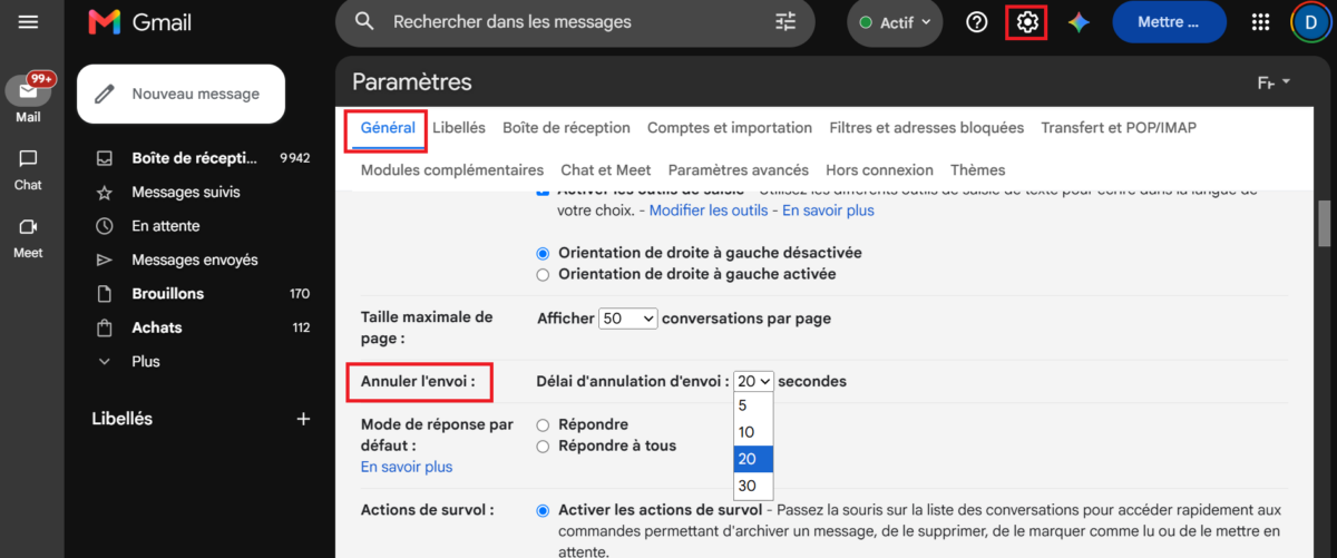Image 1 : Gmail : activez vite ce réglage qui peut vous sauver après l’envoi d’un mail