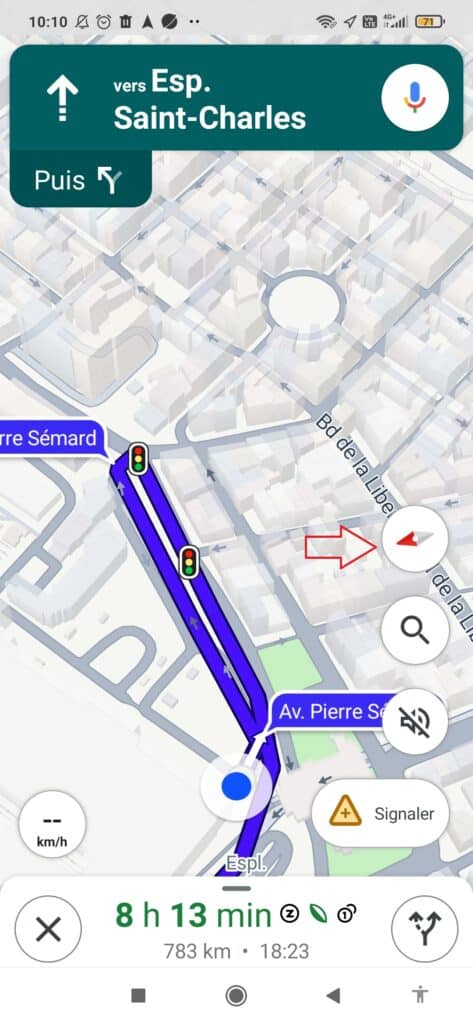 Image 1 : Google Maps sur Android Auto n’affiche plus le trafic en temps réel : voici une solution