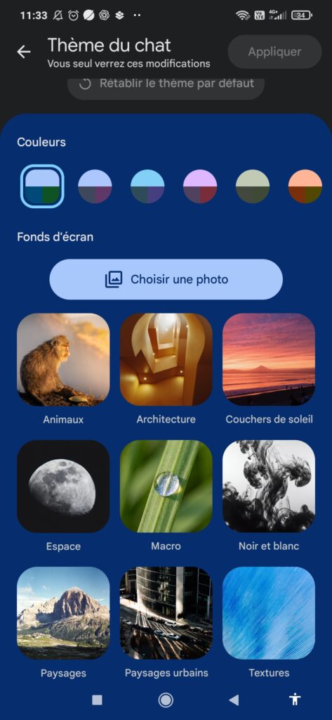 Image 1 : Google Messages : comment personnaliser vos conversations avec un thème unique ?