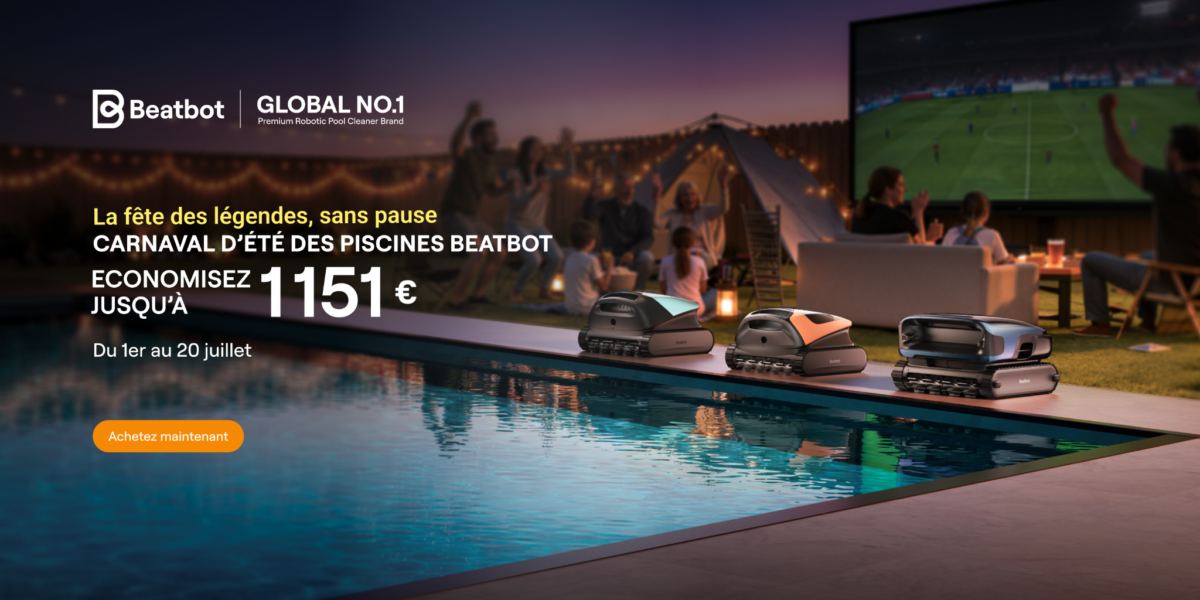 Image 1 : Robots de piscine Beatbot : jusqu'à 1 150 € de remise sur les modèles IA jusqu'au 20 juillet !