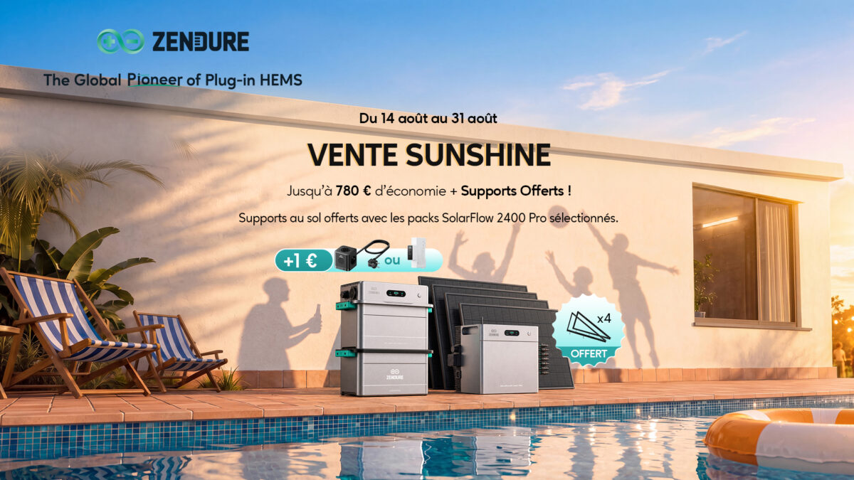 Image 1 : Zendure casse le prix de quatre kits solaires SolarFlow, jusqu'à 780 € de remise avant la fin août !