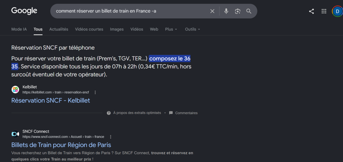 Image 2 : Marre des Aperçus IA de Google ? Voici l'astuce la plus simple pour les masquer