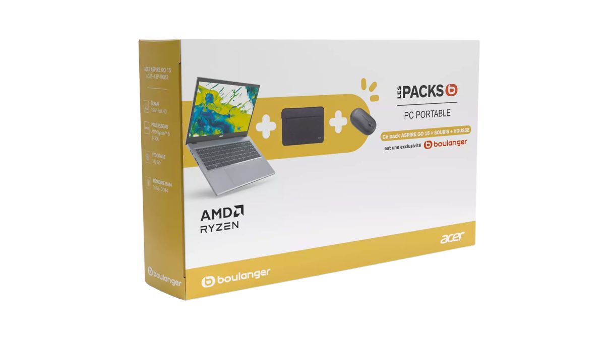 Image 1 : Bon plan PC portable : cet Acer Aspire chute à 499,99 € chez Boulanger, soit 300 € de moins que le prix d'origine !