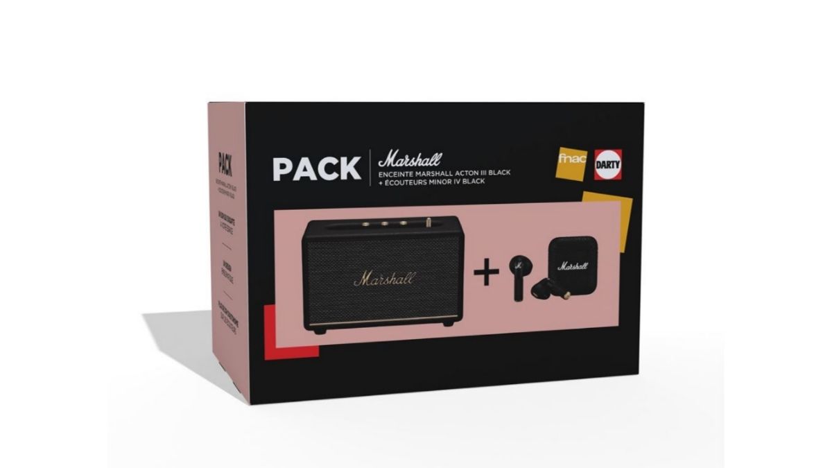 Image 1 : Ce pack Marshall avec enceinte et écouteurs sans fil profite d’une belle réduction à la Fnac !