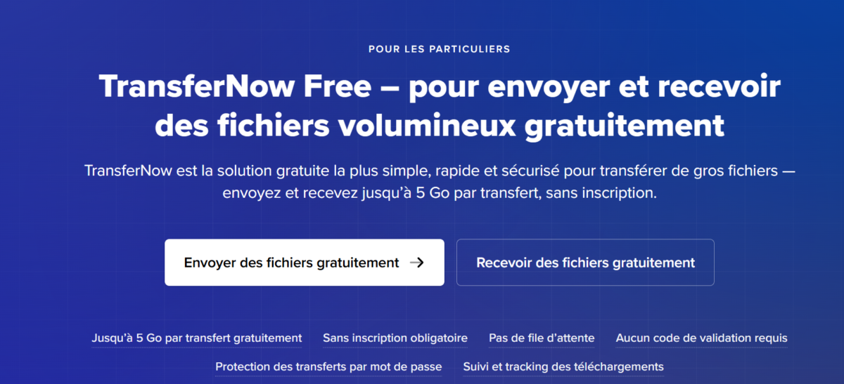 Image 2 : Test TransferNow : la solution française est-elle une bonne alternative à WeTransfer ?