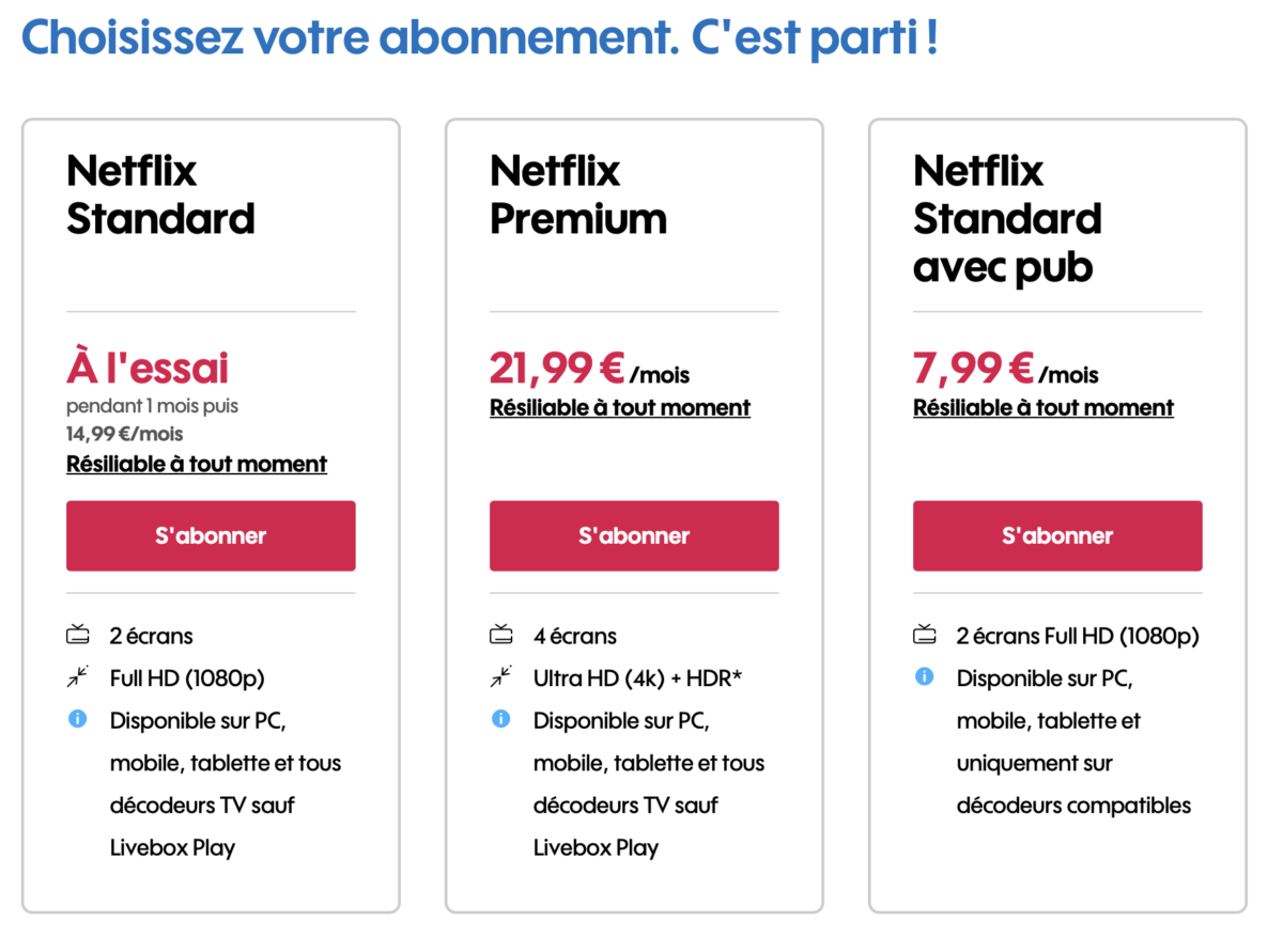 L'offre en cours sur Netflix © Tom's Guide