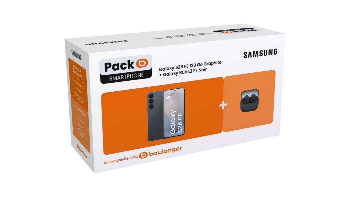 Image 1 : Galaxy S26 FE et écouteurs Samsung à réduction de bruit : ce duo profite de 150 € de remise chez Boulanger !