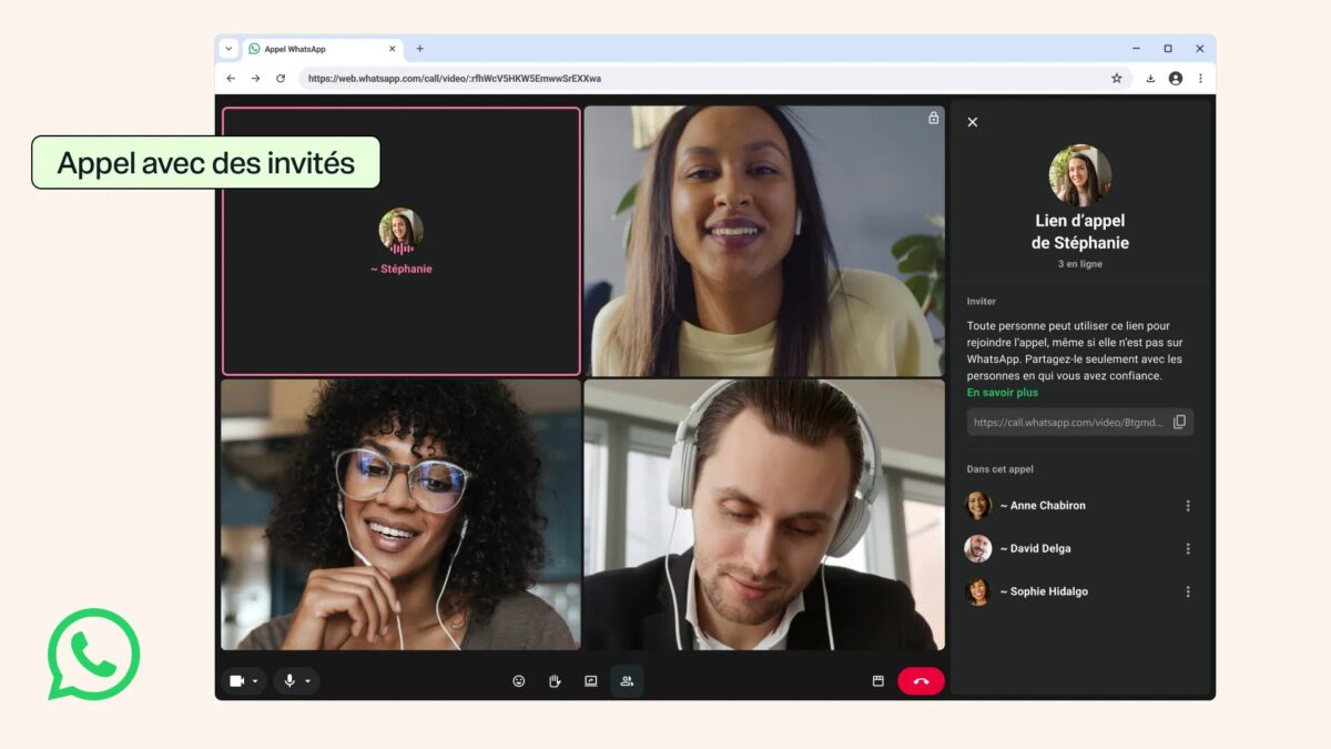 Image 1 : WhatsApp adopte une fonction clé de Zoom et Google Meet pour ses appels