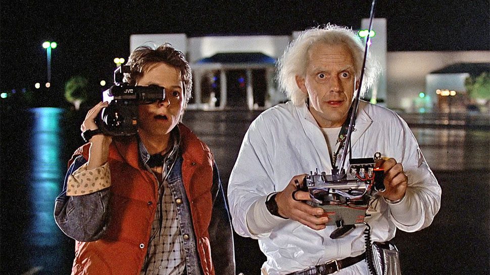 Michael J. Fox et Christopher Lloyd dans Retour vers le futur