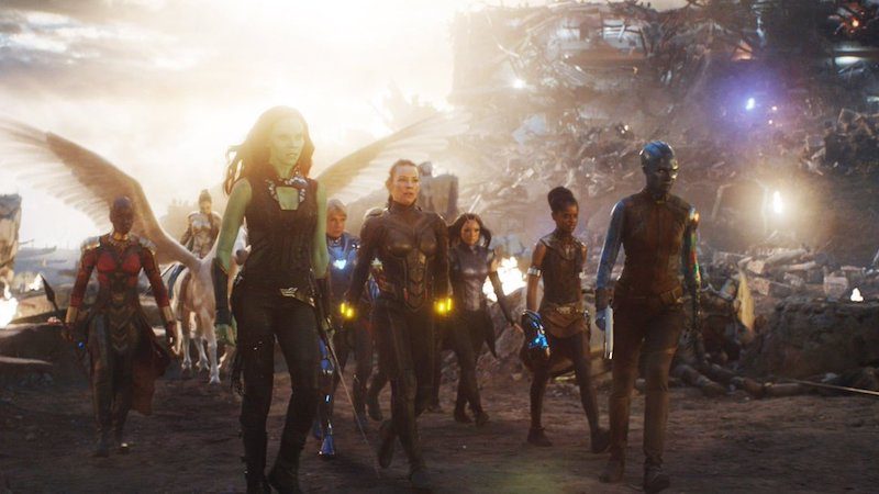 La scène 100 % féminine durant la bataille finale d'Avengers : Endgame (Crédits image : Marvel Studios)