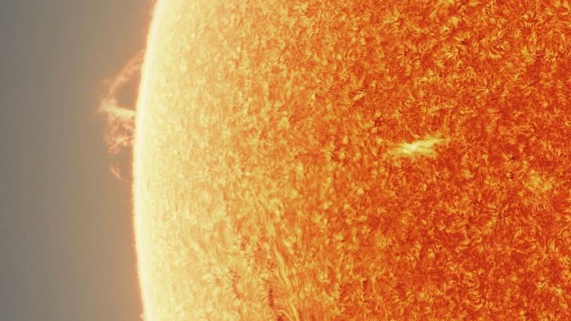 Zoom sur le cliché composite très haute résolution du Soleil, pris avec un télescope solaire (Crédits image : Andrew McCarthy)