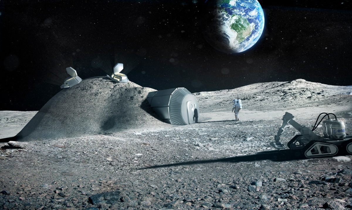 Une vie sur la Lune © Foster, Partners, ESA