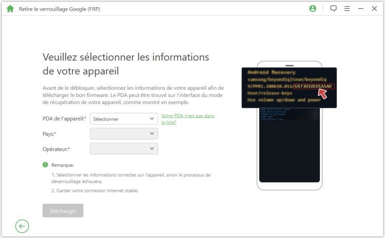 Image 13 : Supprimer l’écran de verrouillage et la protection FRP sur Android avec iMyFone LockWiper (Android)