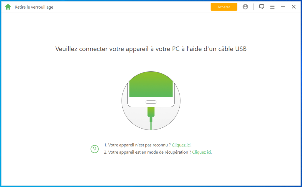 Image 5 : Supprimer l’écran de verrouillage et la protection FRP sur Android avec iMyFone LockWiper (Android)